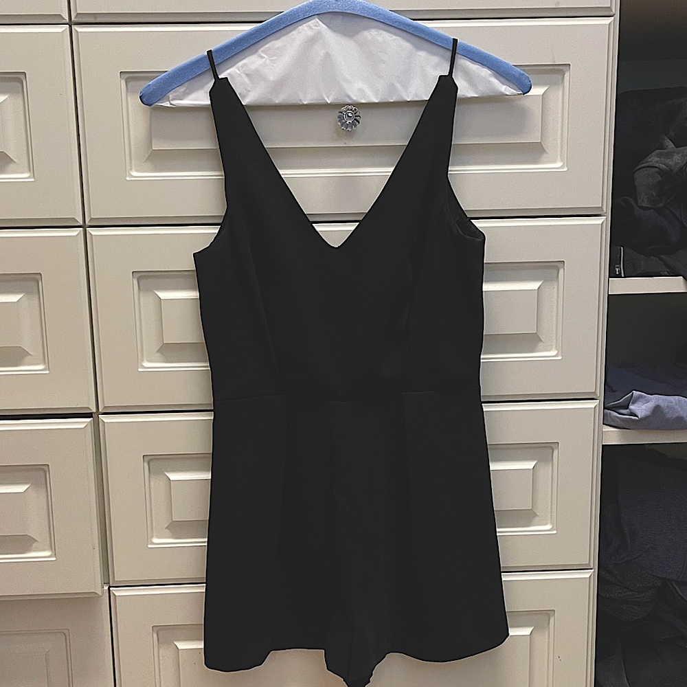 TopShop Black Romper with Lace Detailing